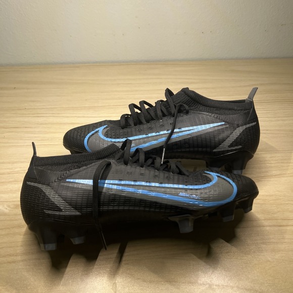 Nike Mercurial Vapor 14 Pro FG Soccer Cleats Black Photo Blue Men's 7 CU5693-004 - Picture 1 of 9
